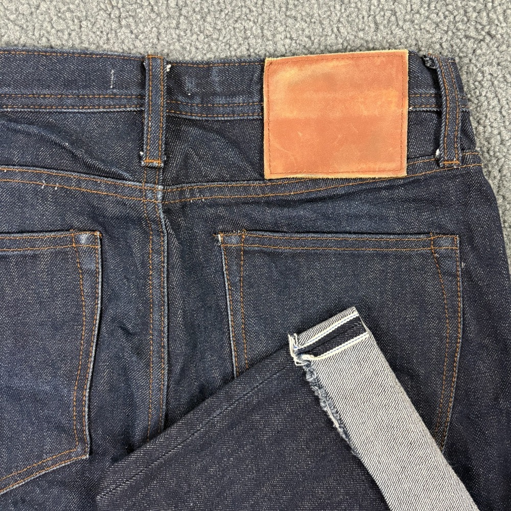 Unbranded Brand 14.5 oz Selvedge Jeans Mens 29 Skinny UB101 Raw Hem Denim Blue‎
